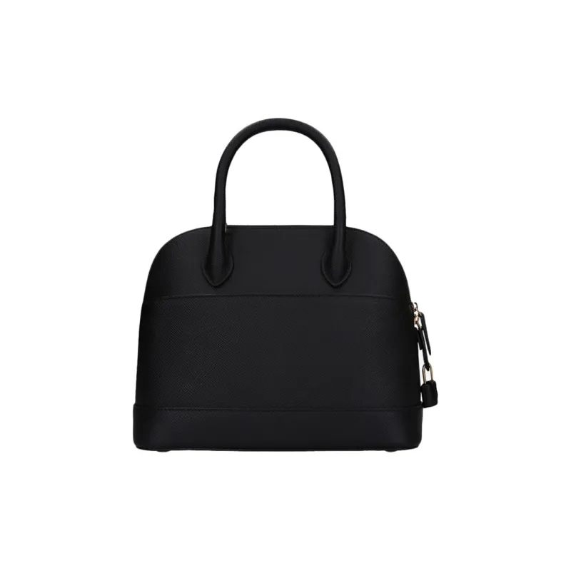 Balenciaga Cow Leather Dome Bag One Shoulder Handbag Women's Black-4