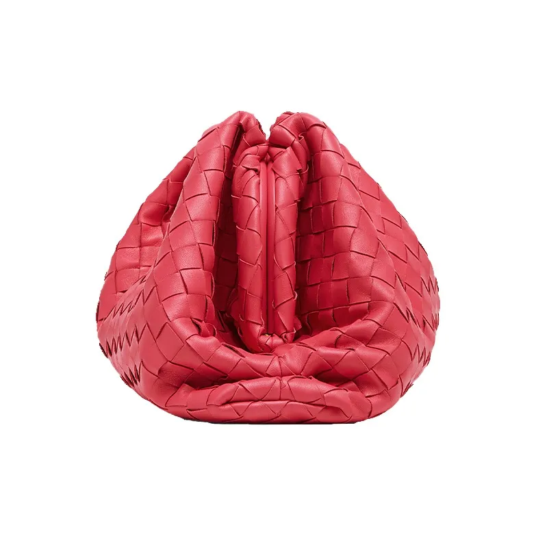 Bottega Veneta POUCH Cloud Bag Calfskin Clutch Women's Lollipop Red-1