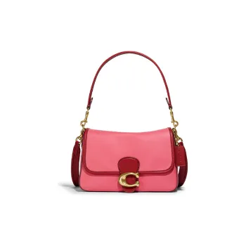 COACH Tabby Cow Leather Shoulder Bag Soft European Bag Portable Crossbody Bag Shoulder Bag Women's Watermelon Red