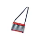 Marine Blue White Stripes/Tomato N060