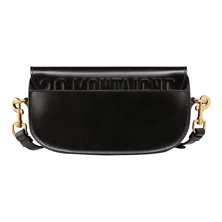 DIOR Bobby Smooth Cow Leather Crescent Bag, Handbag, Shoulder Bag, Crossbody Bag Regular Women's Black-2
