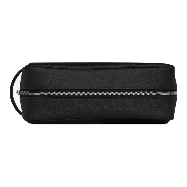 SAINT LAURENT Beauty Box With Embossed Design Makeup Bag Men's Black-4
