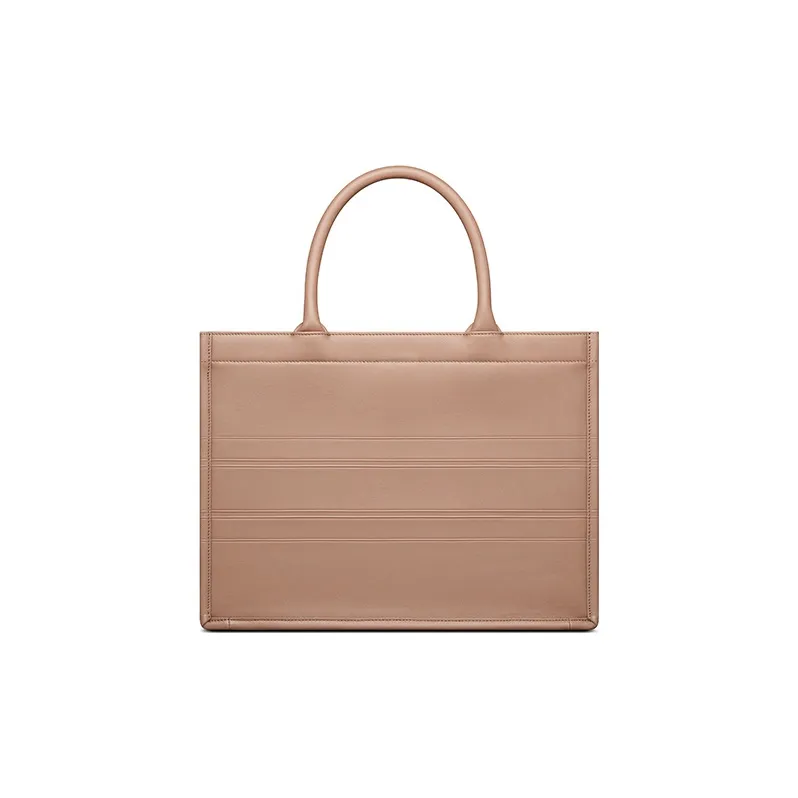 DIOR BookTote Cow Leather Tote Bag Shopping Bag Shoulder Bag Handbag Women's Warm Taupe Gray-2