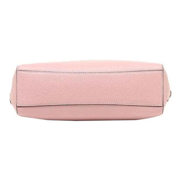 COACH Cow Leather One Shoulder Crossbody Crossbody Bag Dumpling Bag Handbag Large Size Women's Cherry Blossom Pink-3
