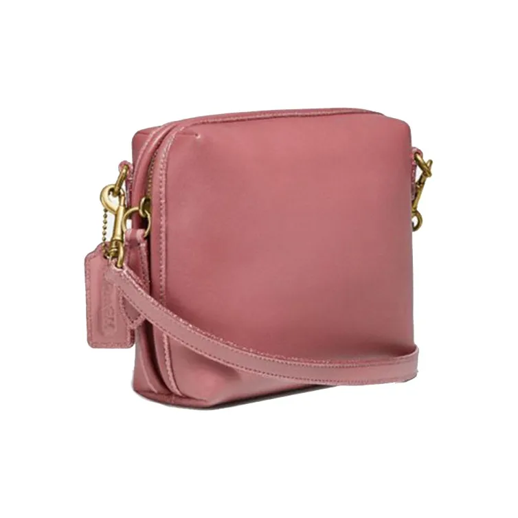 COACH Smooth Finish Leather Handbag, Shoulder Bag, Crossbody Bag Trumpets Women's Pink-1