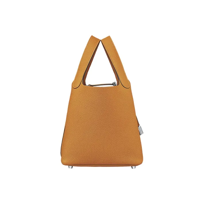 HERMES Picotin Lock Cow Leather Handbag 18 Women's Sesame-1