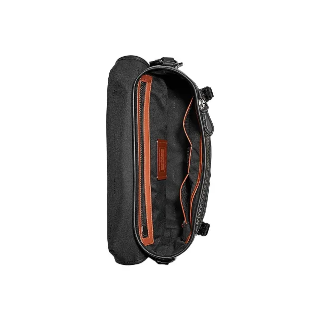 COACH Cow Leather Cycling Bag Messenger Bag Crossbody Bag Shoulder Bag Medium Size Men's Black-2