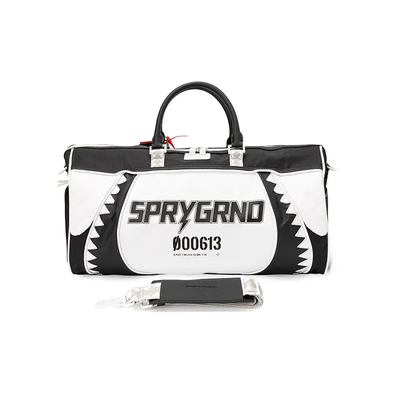 SPRAYGROUND Artificial Leather Travel Bags Gym Bags Handbags Unisex Black-0