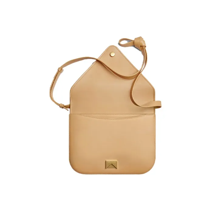 Bottega Veneta Calfskin Envelope Bag Crossbody Bag Women's Almond-3