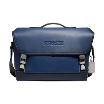 COACH League Cow Leather Cycling Bag, Shoulder Bag, Crossbody Bag Tubas Men's Blue