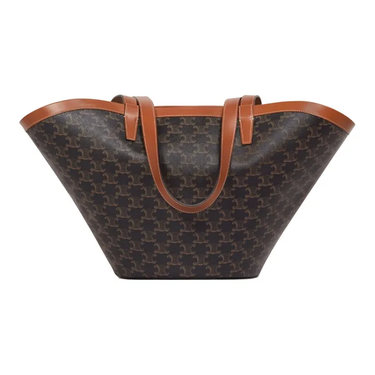 CELINE Couffin Cow Leather Tote Bag, Shopping Bag, Basket Bag, Handbag, One Shoulder Handbag Medium Size Women's Tawny-3