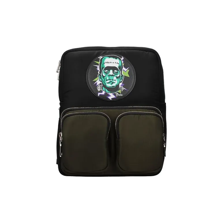 PRADA Leather Backpack Men's Black-0
