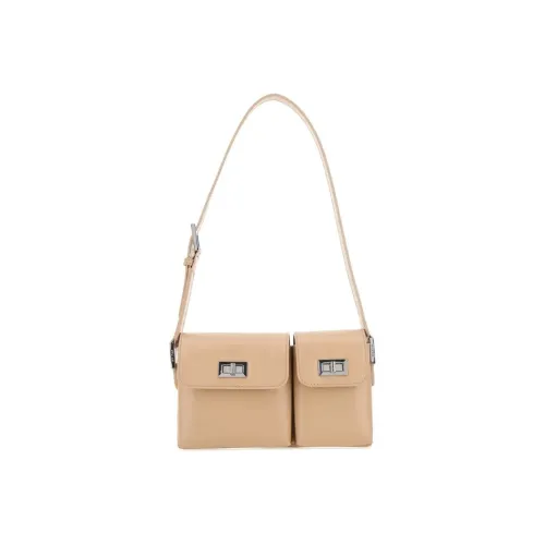 By Far Cow Leather Combo Bag Handbag Regular Women's Khaki