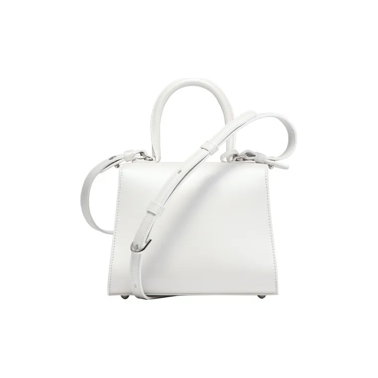 Delvau Brillant Calfskin Shoulder Bag Crossbody Bag Handbag Mini Women's White-2