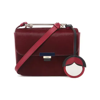 Furla Elisir Leather Shoulder Bag Crossbody Bag Mini Women's Red
