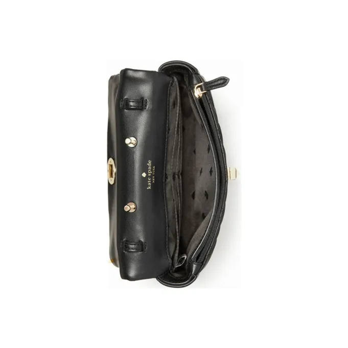 Kate Spade Cow Leather Crossbody Bag Small Size Women's Black-4