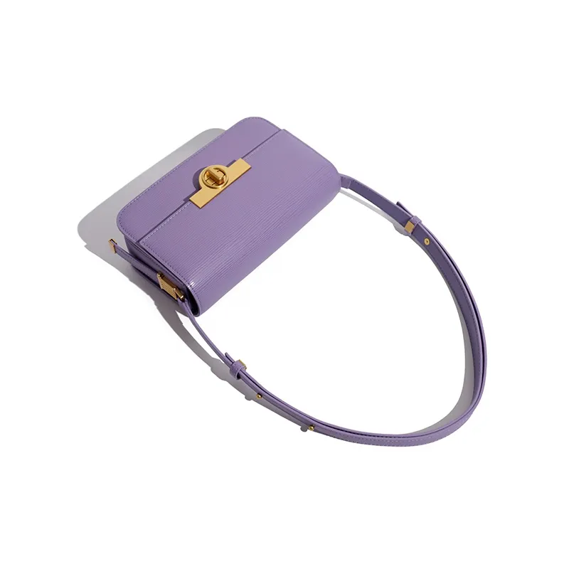 Miss Kung Calfskin Shoulder Bag Trumpets Women's Purple-3