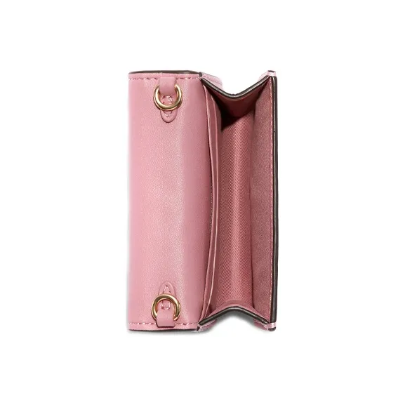 COACH Leather Wallet Mini Women's Cherry Blossom Pink-2