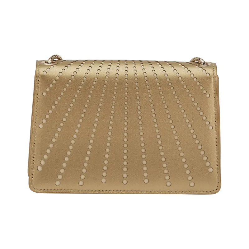 BVLGARI Serpenti Forever Cow Leather Shoulder Bag Crossbody Bag Mini Women's Gold-2