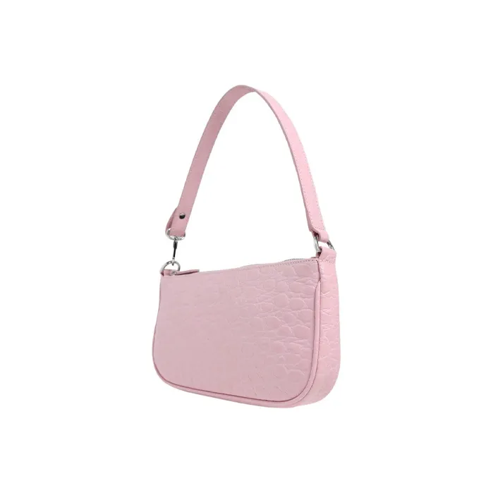 By Far Cow Leather Shoulder Bag Handbag Women's Pink-1