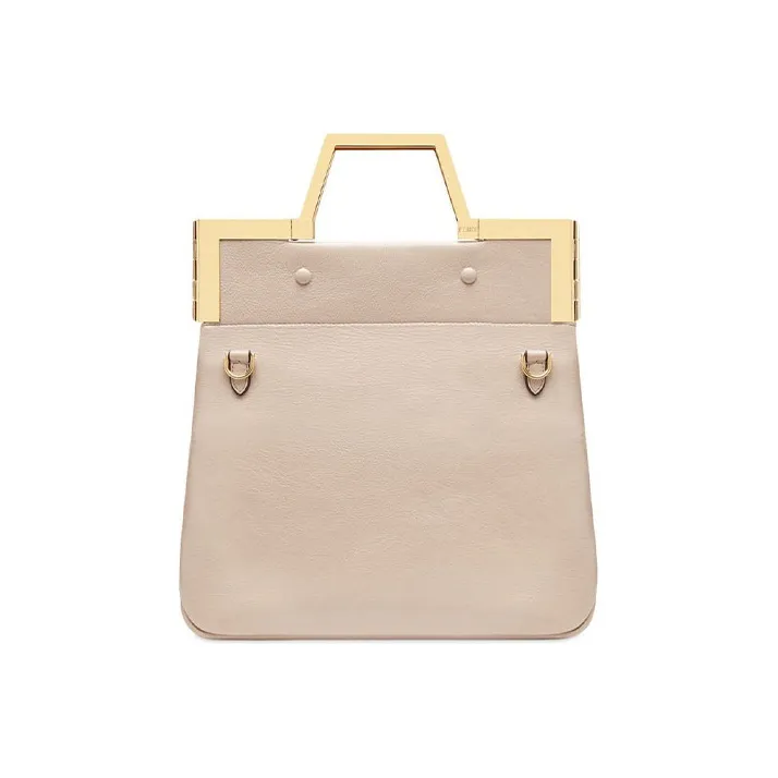 FENDI Sheepskin Tote Handbag Shoulder Bag Crossbody Bag Small Size Women's Light Pink-2