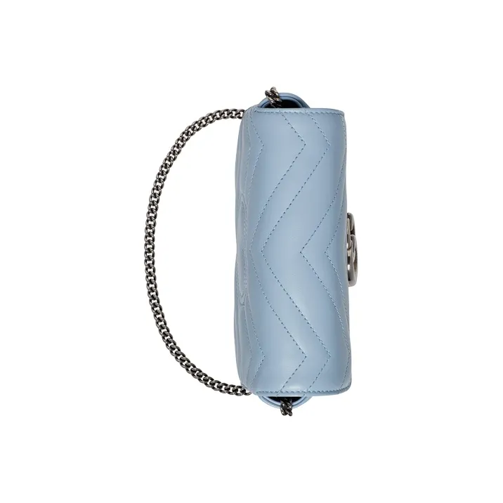 GUCCI GG Marmont Leather Crossbody Bag, Shoulder Bag Women's Blue & Candy & Unicorn Colors-6