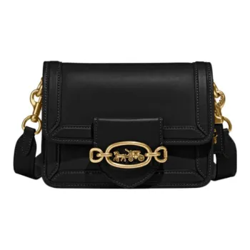 COACH Hero Leather Small Square Bag Shoulder Bag Crossbody Bag Mini Women's Black
