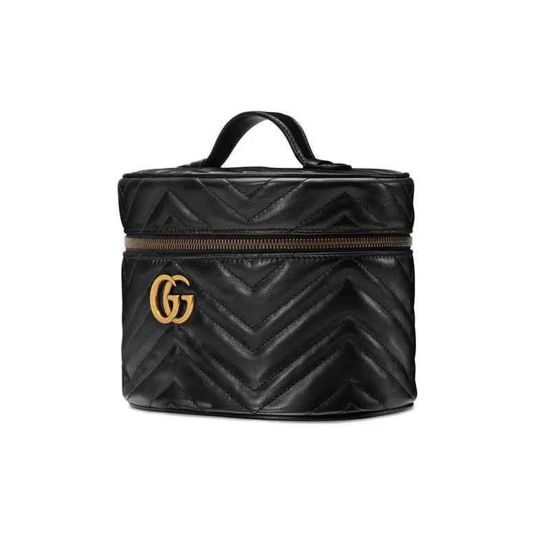 GUCCI GG Marmont Cosmetic Case Small Matelasse Chevron Black-2
