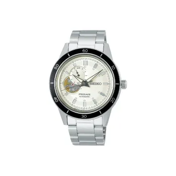 SEIKO Automatic Mechanical Movement Stainless Steel Strap Watch Men's Watch White Dial SARY189