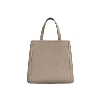 CELINE Cabas Grained Calfskin Tote Bag Shopping Bag Handbag Shoulder Bags Small Size Women's Taupe
