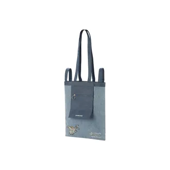 LiNing Disney Co branded Polyurethane Knitted Fabric One Shoulder Handbags Regular Unisex Denim Blue
