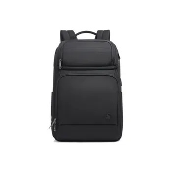 OIWAS Canvas Travel Backpack Laptop Bag Regular Men's Black