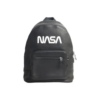 COACH X Nasa West Pebbled Leather Backpack Large Size Men's Black