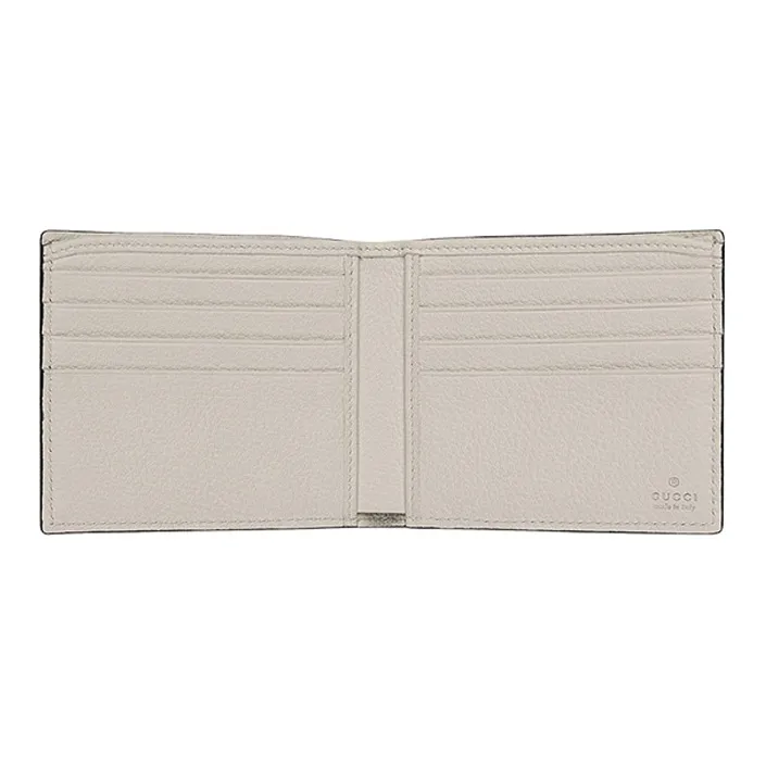 GUCCI Leather Wallet Regular Men's White-4