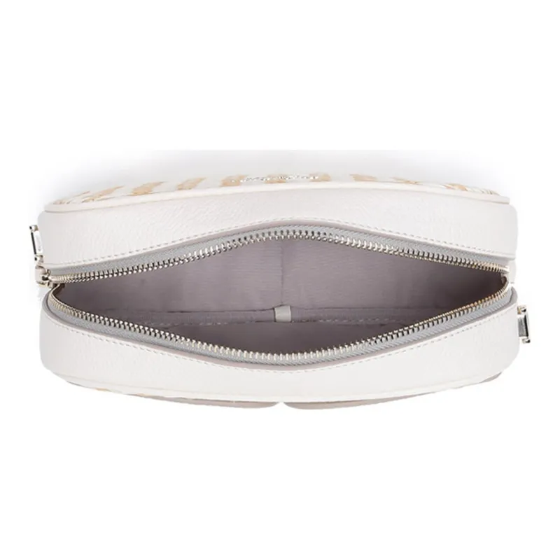 Kate Spade Straw Woven Camera Bag, Shoulder Bag, Crossbody Bag Women's White Beige Yellow-5