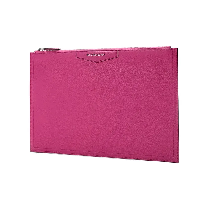GIVENCHY Sheepskin Clutch Women's Rose Red-1