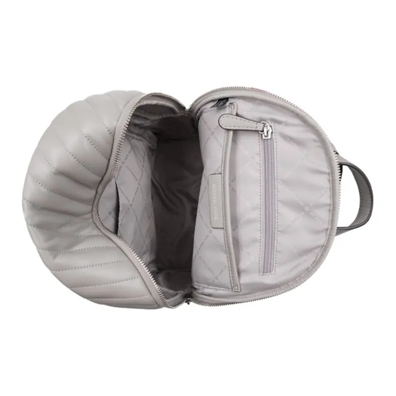 MICHAEL KORS Erin Leather Backpack Medium Size Women's Pearl Gray-3