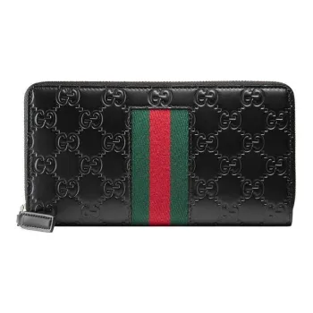 GUCCI Leather Wallet Men's Black