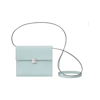 HERMES Clic Mysore Goat Skin Crossbody Bag, Shoulder Bag Women's T0 Bleu Brume Dusty Blue