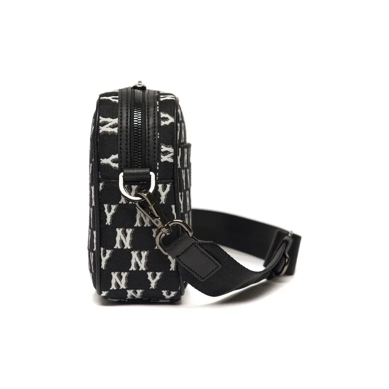 MLB Monogram Collection Polyester Combo Bag Camera Bag Crossbody Bag Shoulder Bag Unisex Black-2