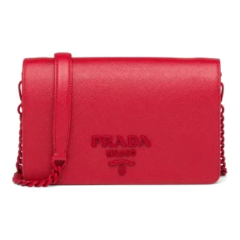 PRADA Saffiano Leather Crossbody Bag, Shoulder Bag Mini Women's Petal Pink