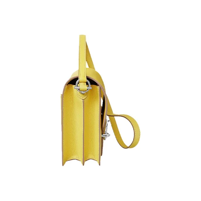 HERMES Roulis Evercolor Calfskin Shoulder Bag, Crossbody Bag Mini Women's Lemon-1