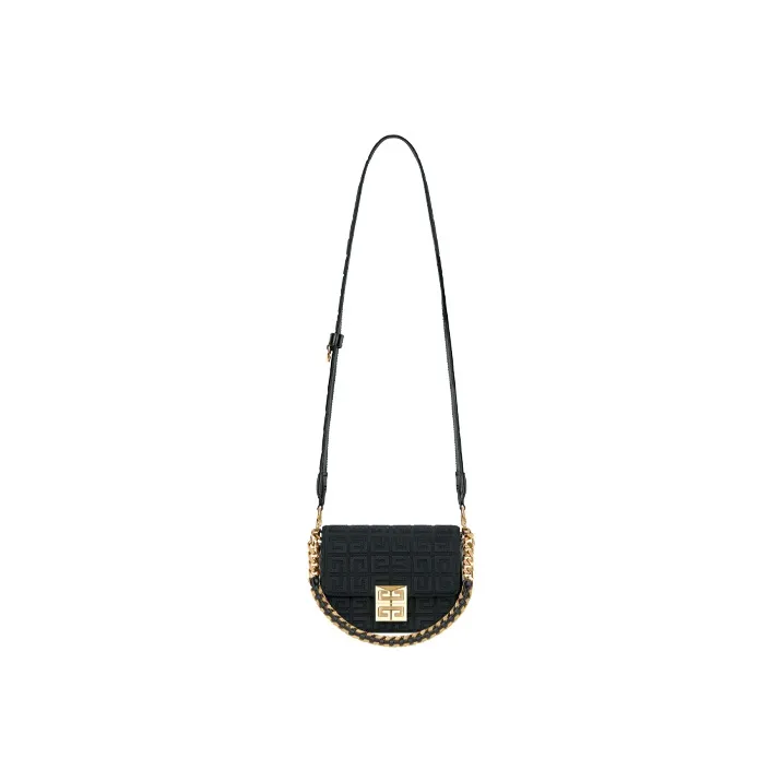 Givenchy Embroidered Canvas Bag Small 4G Black-1