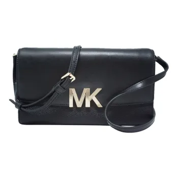 MICHAEL KORS Montgomery Cow Leather Envelope Bag Shoulder Bag Crossbody Bag Women's Black