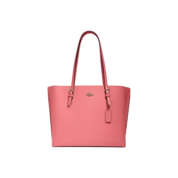 COACH Mollie Leather Tote Bag Shopping Bag Shoulder Bags Large Size Women's Rose Petal Pink/Gold