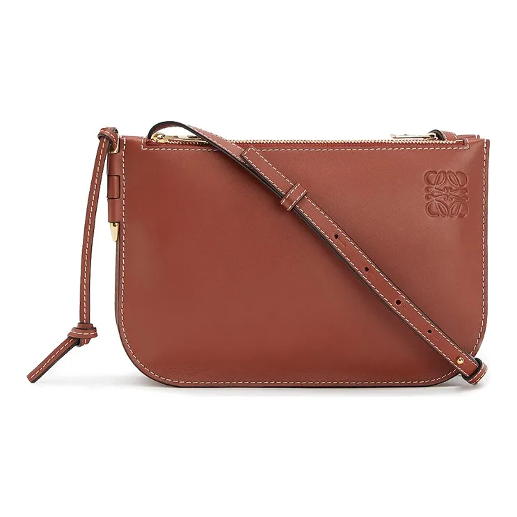 LOEWE Gate Pocket Cow Leather Shoulder Bag Crossbody Bag Women's Rusty Red-0