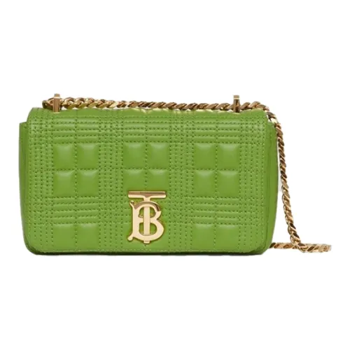 Burberry Lola Bag Quilting Lambskin Crossbody Bag, Shoulder Bag Mini Women's Green