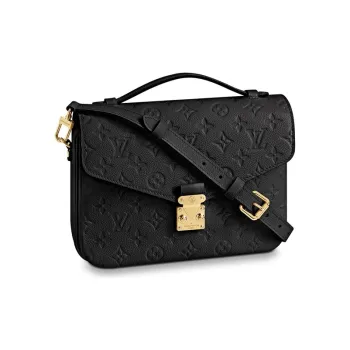 LOUIS VUITTON Pochette Metis Cow Leather Messenger Bag Handbags Shoulder Bag Crossbody Bag Regular Women's Black