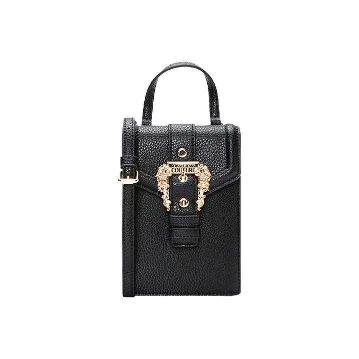 VERSACE JEANS COUTURE Crossbody Cell Phone Pouch Women's Black-0