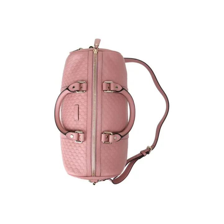 GUCCI Cow Leather Boston Bag Portable Crossbody Bag Shoulder Bag Women's Pink-4